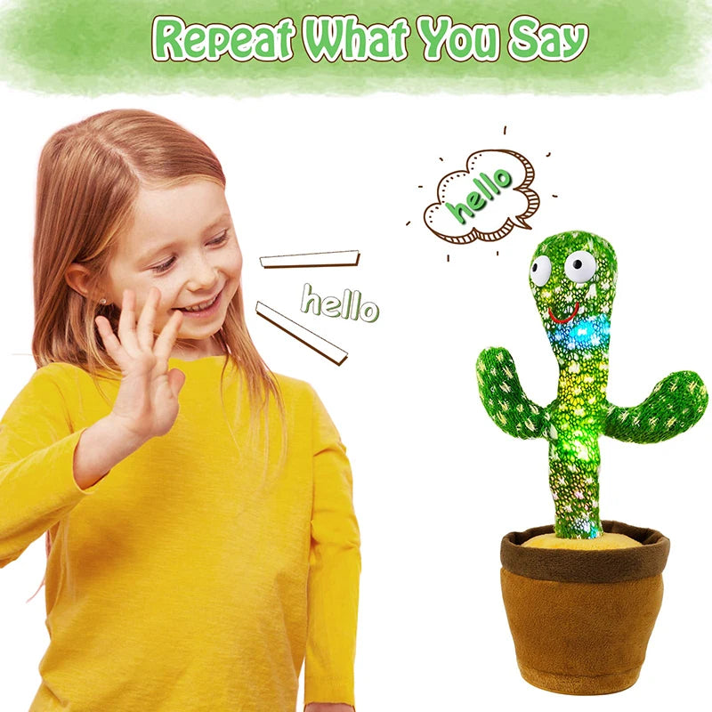 Dancing Cactus 120 Song Speaker Talking Usb Battery Voice