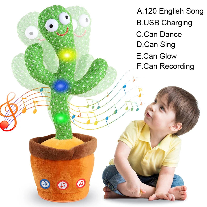 Dancing Cactus 120 Song Speaker Talking Usb Battery Voice