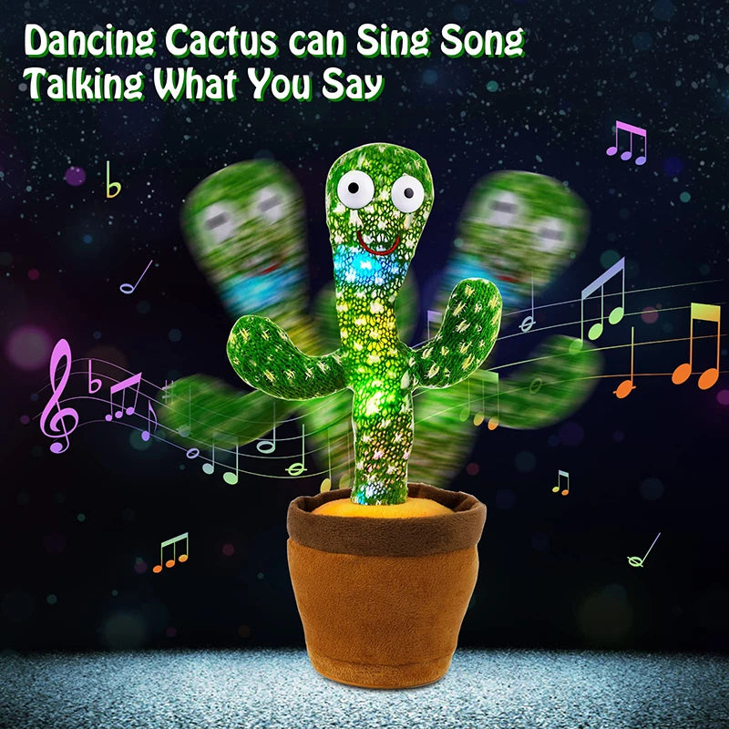 Dancing Cactus 120 Song Speaker Talking Usb Battery Voice